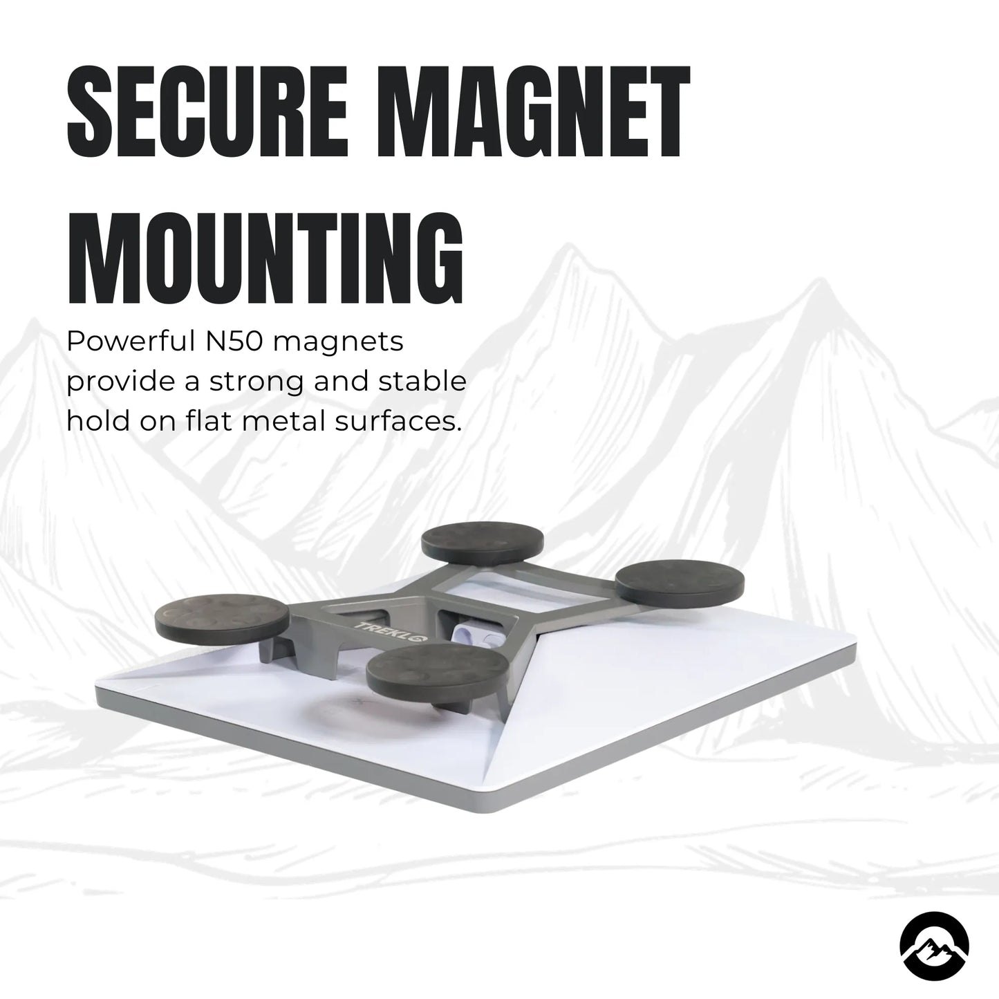 Starlink Mini roof rack magnet mount for secure vehicle mounting