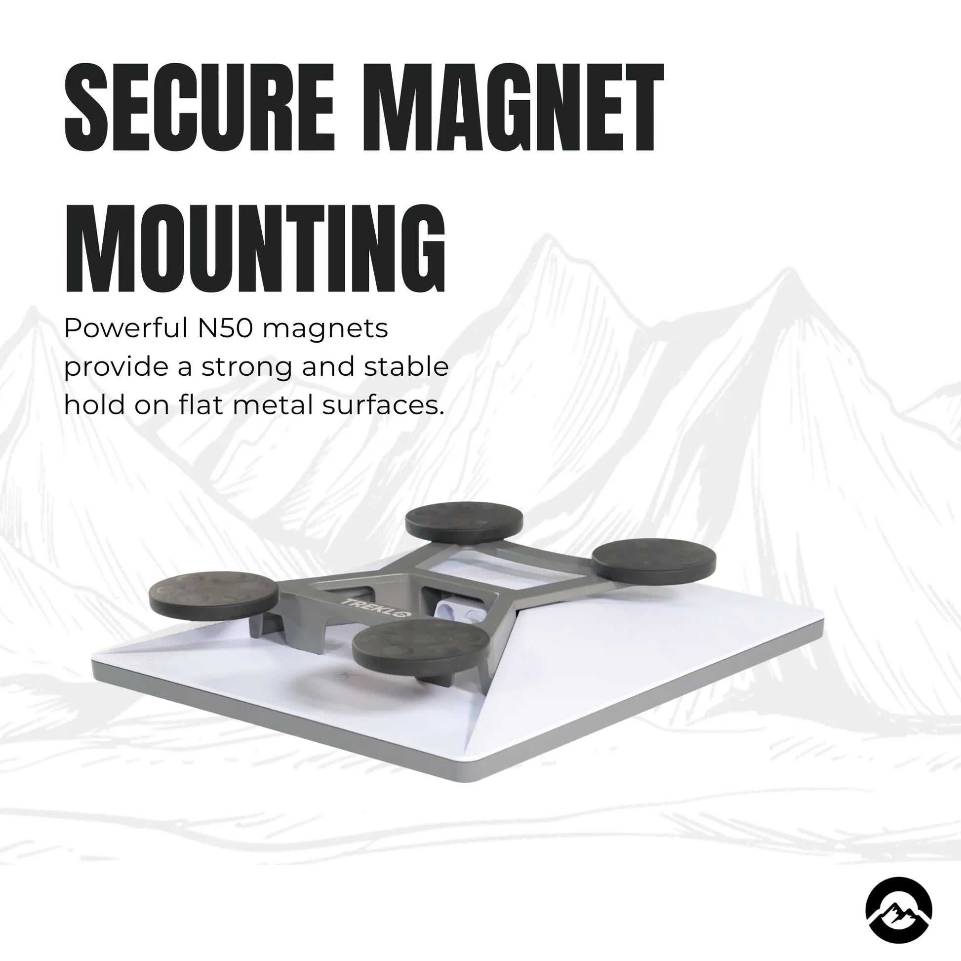 Starlink Mini roof rack magnet mount for secure vehicle mounting