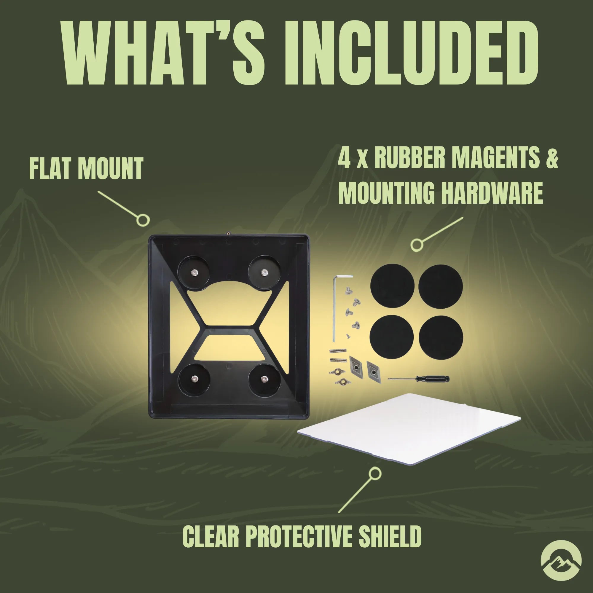 Heavy duty flat magnetic mount for Starlink Mini vehicle installations