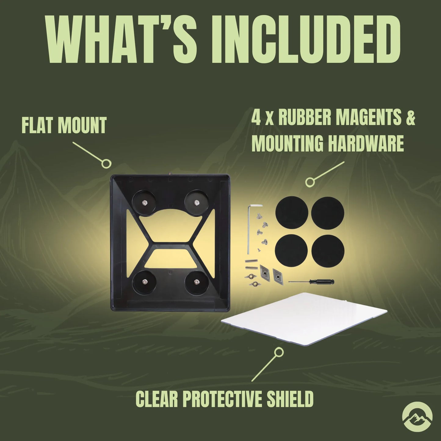 Heavy duty flat magnetic mount for Starlink Mini vehicle installations