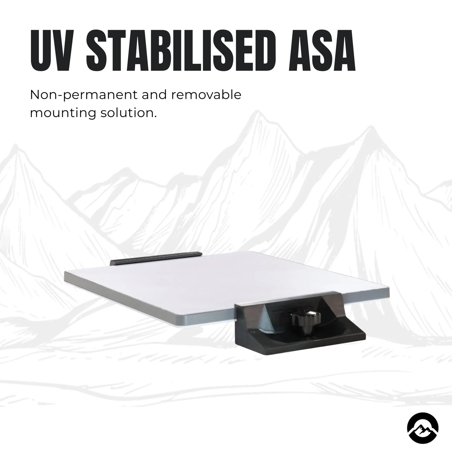 Low profile Starlink Mini roof rack bracket for secure mobile internet setups