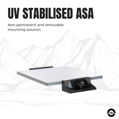 Low profile Starlink Mini roof rack bracket for secure mobile internet setups