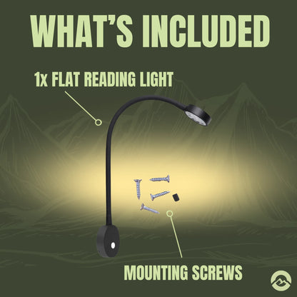 Marine ready wall mounted LED reading light for cabin installations