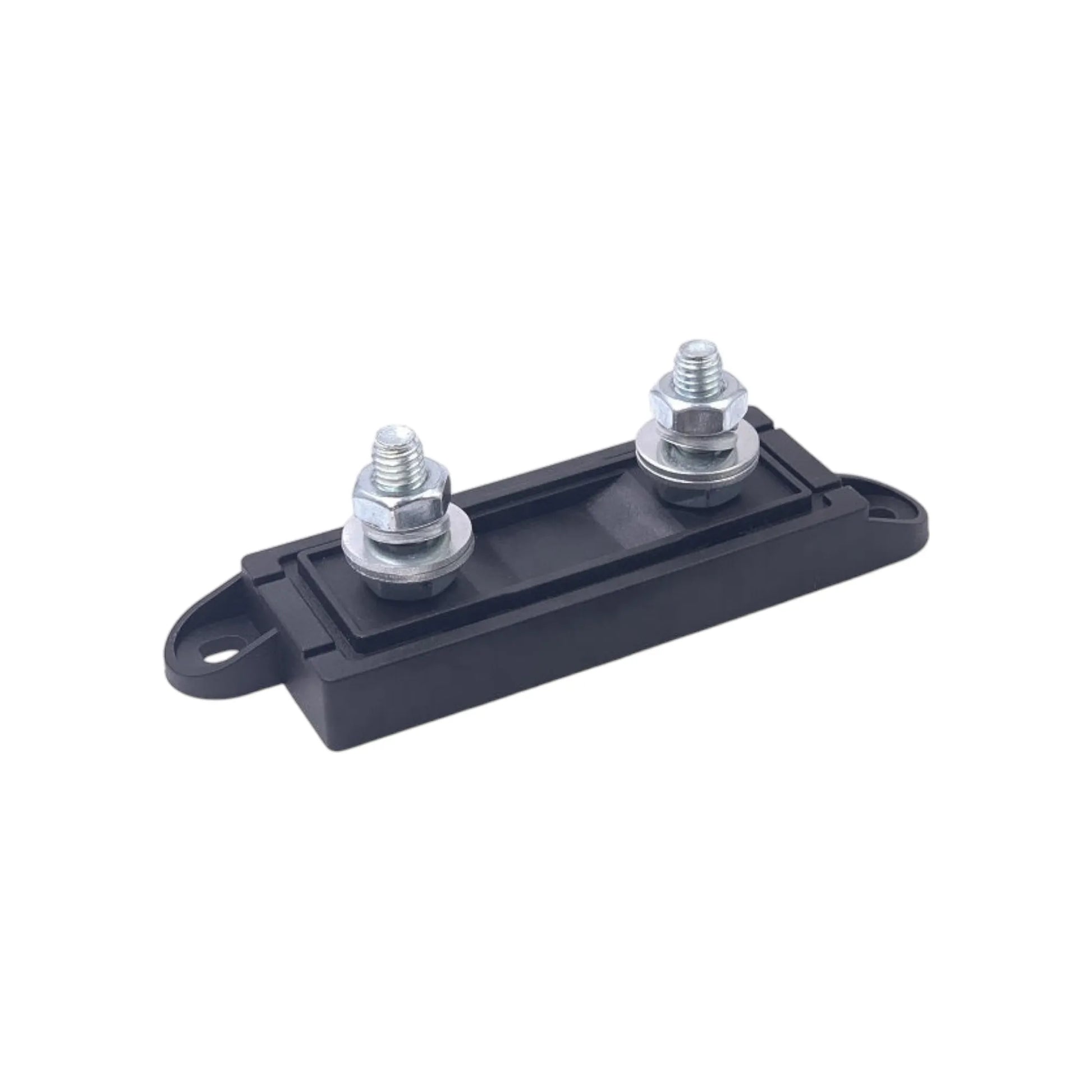 Single MEGA fuse holder for auxiliary battery and main feed protection in campervans