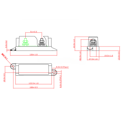 MEGA single fuse holder for protecting battery cables and DC distribution circuits