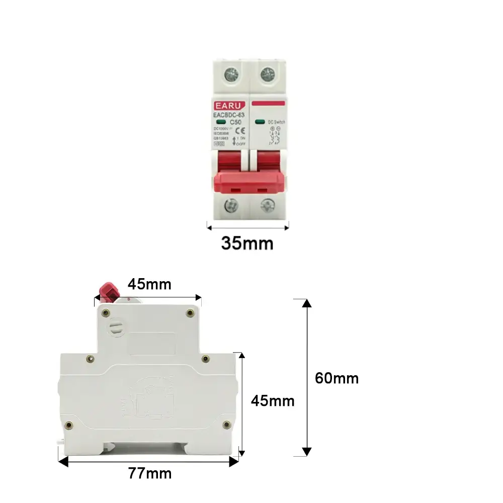 DC MCB breaker designed for low voltage DC systems