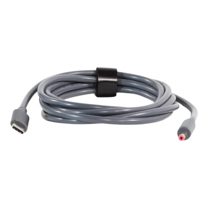 USB-C router power lead plugged into compact router