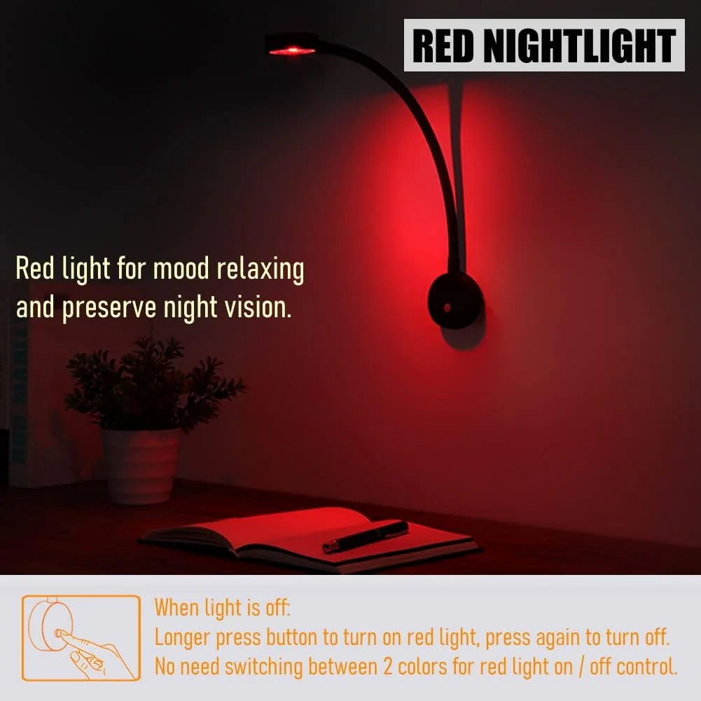 slim flex reading light presented simply