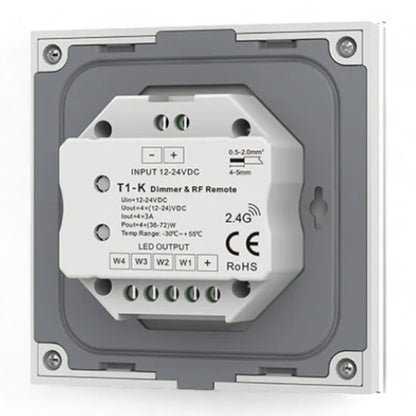 modern t1k dimmer control in white finish