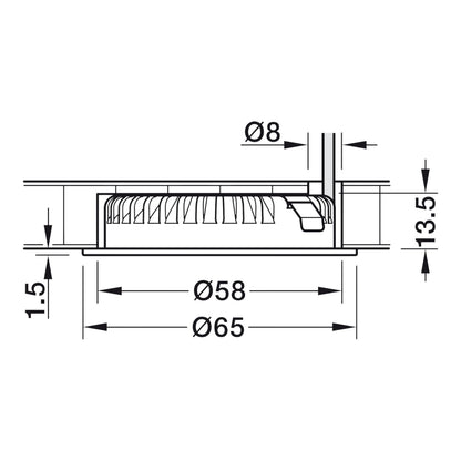 12v Led Downlight 58mm (Nickel)