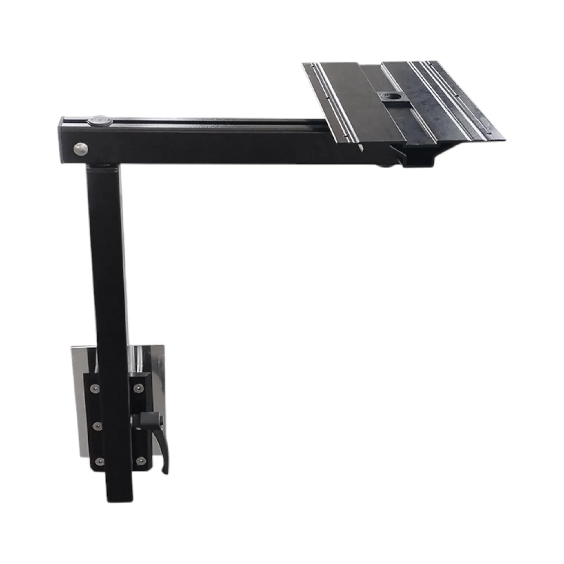 high strength adjustable aluminum caravan table 100kg capacity black design