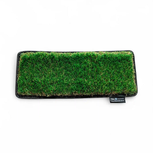 durable grey faux turf step mat for outdoor caravan steps