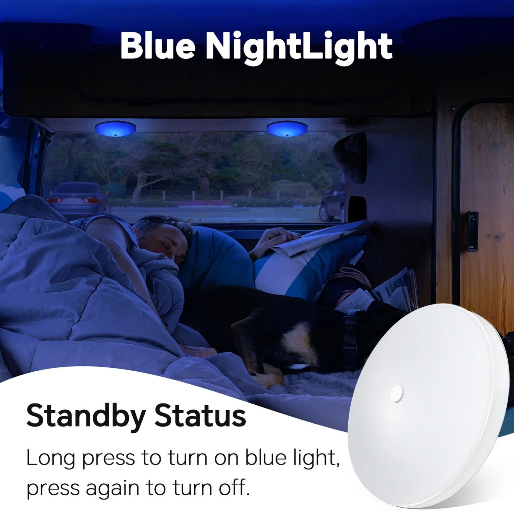 compact tri colour LED fixture in neutral view