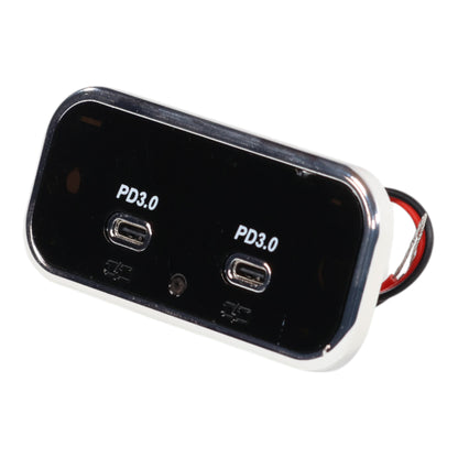 multicharge dual recessed usb c charger for 12v to 24v systems
