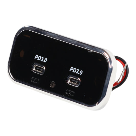 multicharge dual recessed usb c charger for 12v to 24v systems