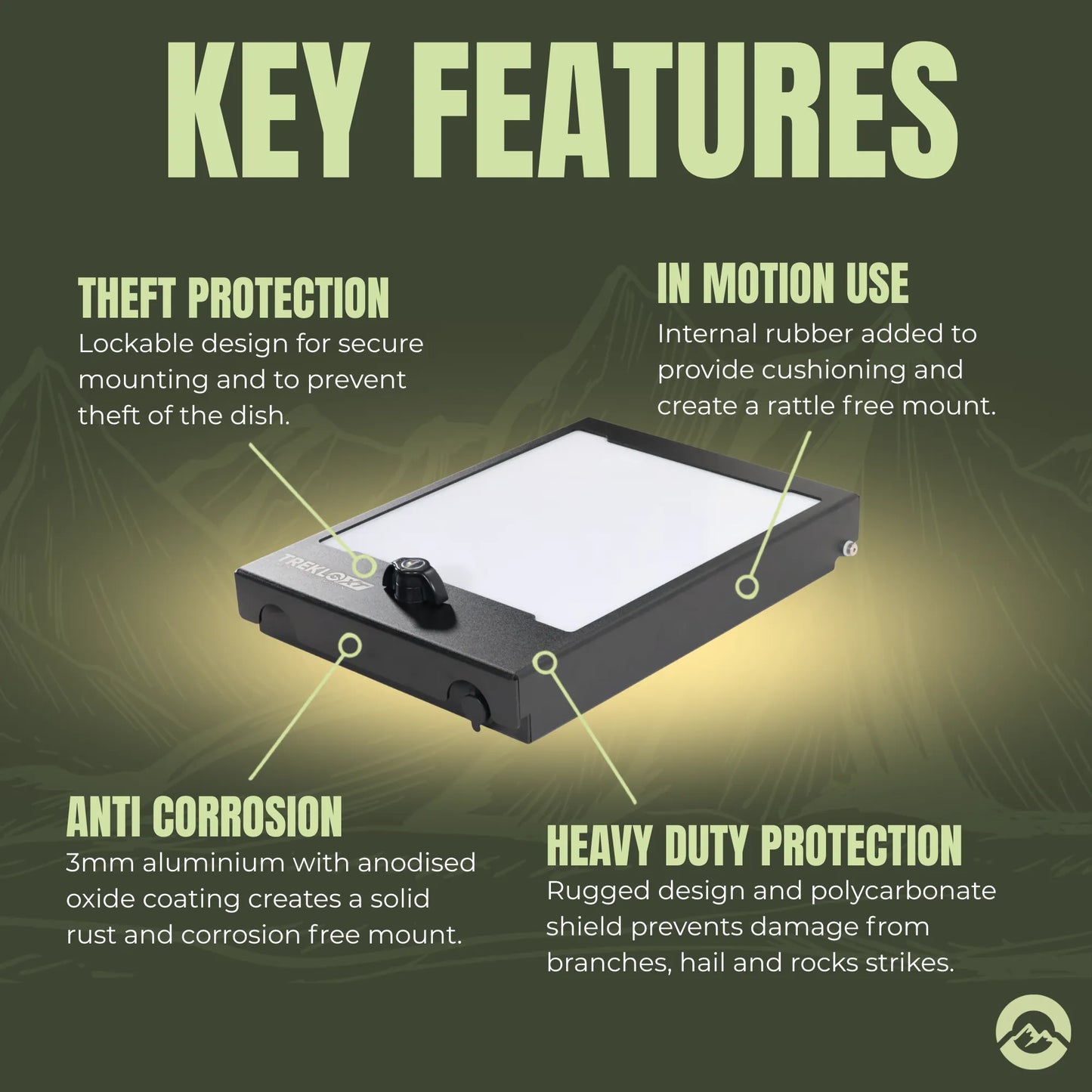 Starlink Mini anti theft mount for reliable off grid internet while travelling