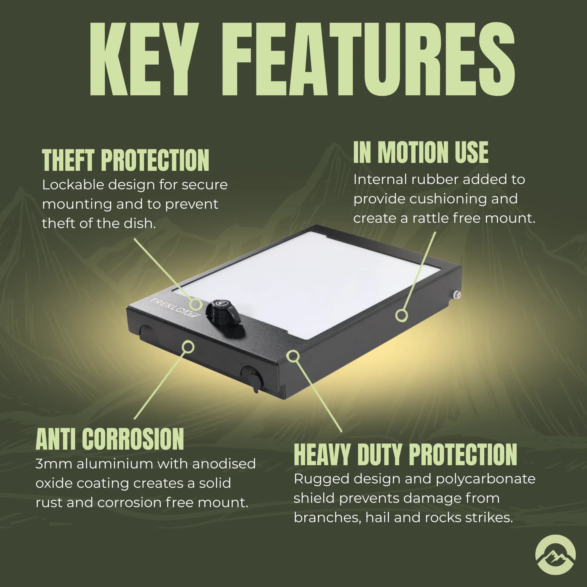 Starlink Mini anti theft mount for reliable off grid internet while travelling