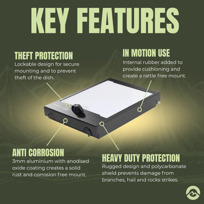 Starlink Mini anti theft mount for reliable off grid internet while travelling