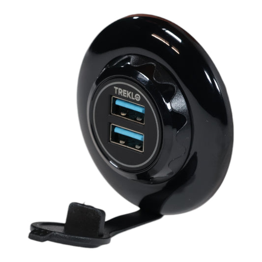 orbit dual usb a round surface mount charger 12v to 24v