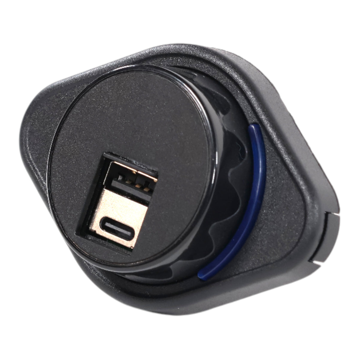 Compact Surface Mount USB Charger – USB-A + C – 12–24V – Campervan Builders
