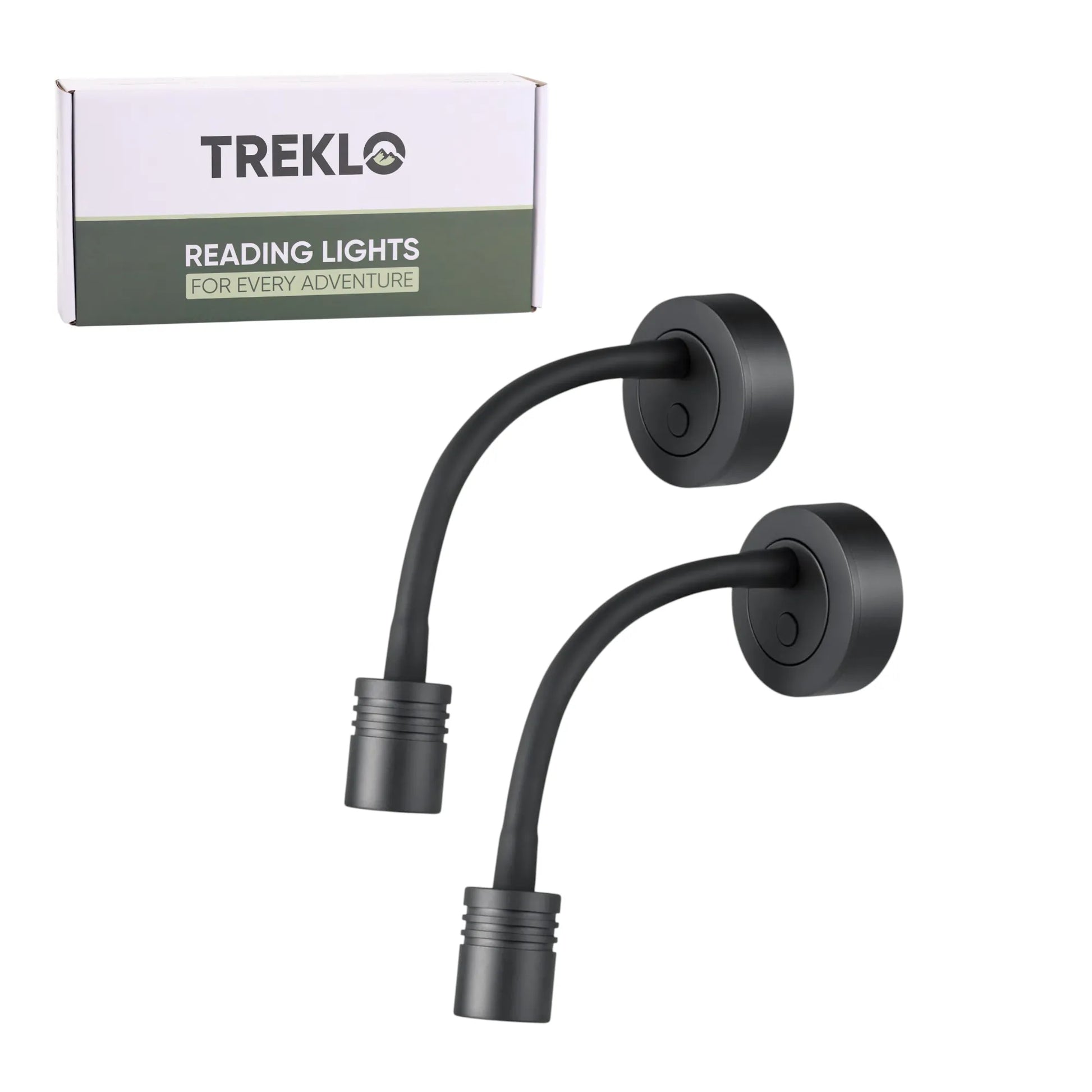 Pair of Pro LED reading lights with USB charging and touch dimming for caravans