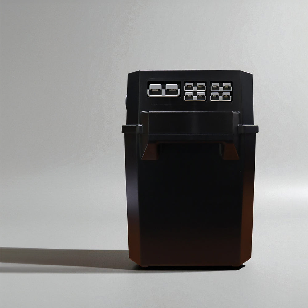 heavy duty battery box with qi wireless charging pad ideal for caravan off grid power systems