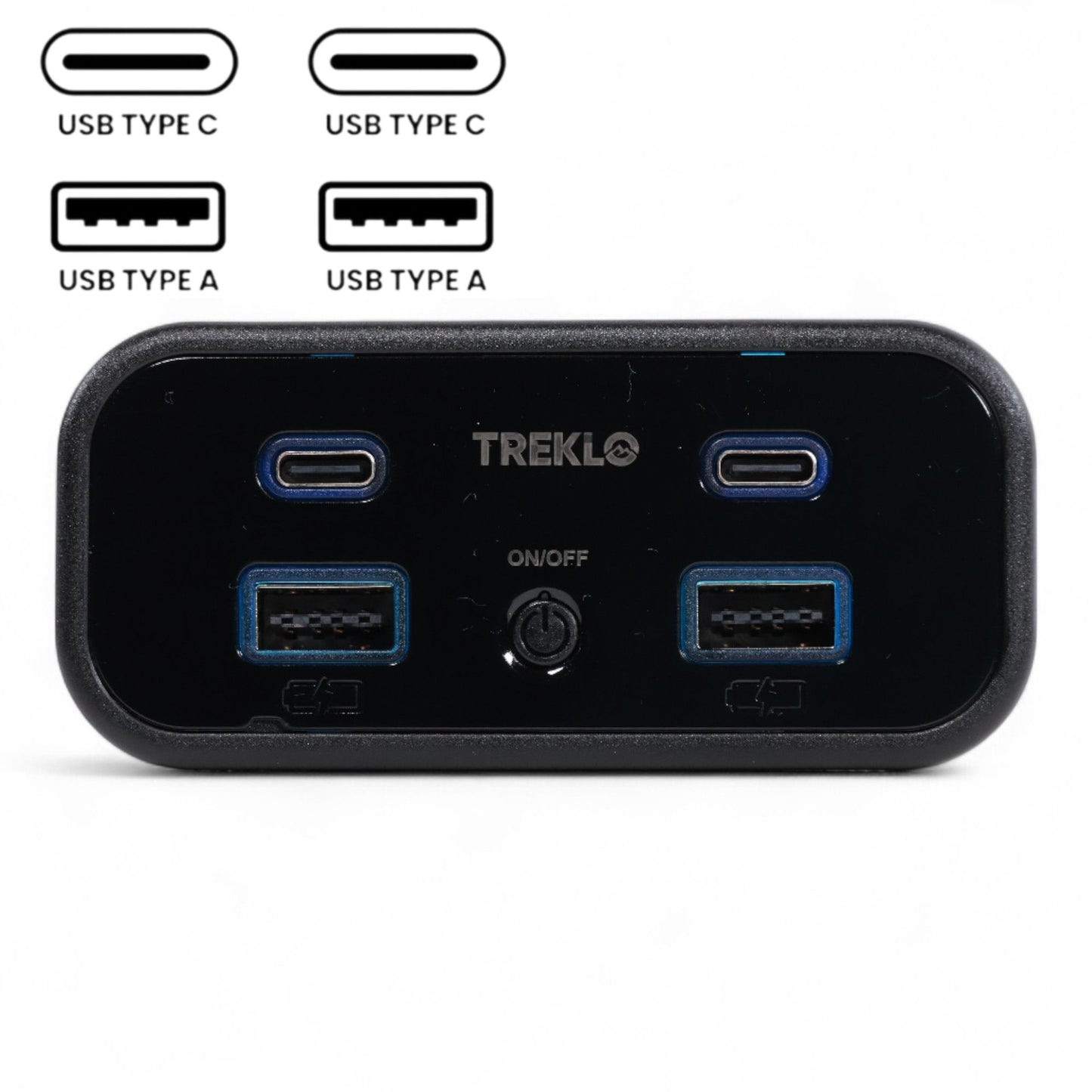 quad usb a and usb c recessed charger for campervans