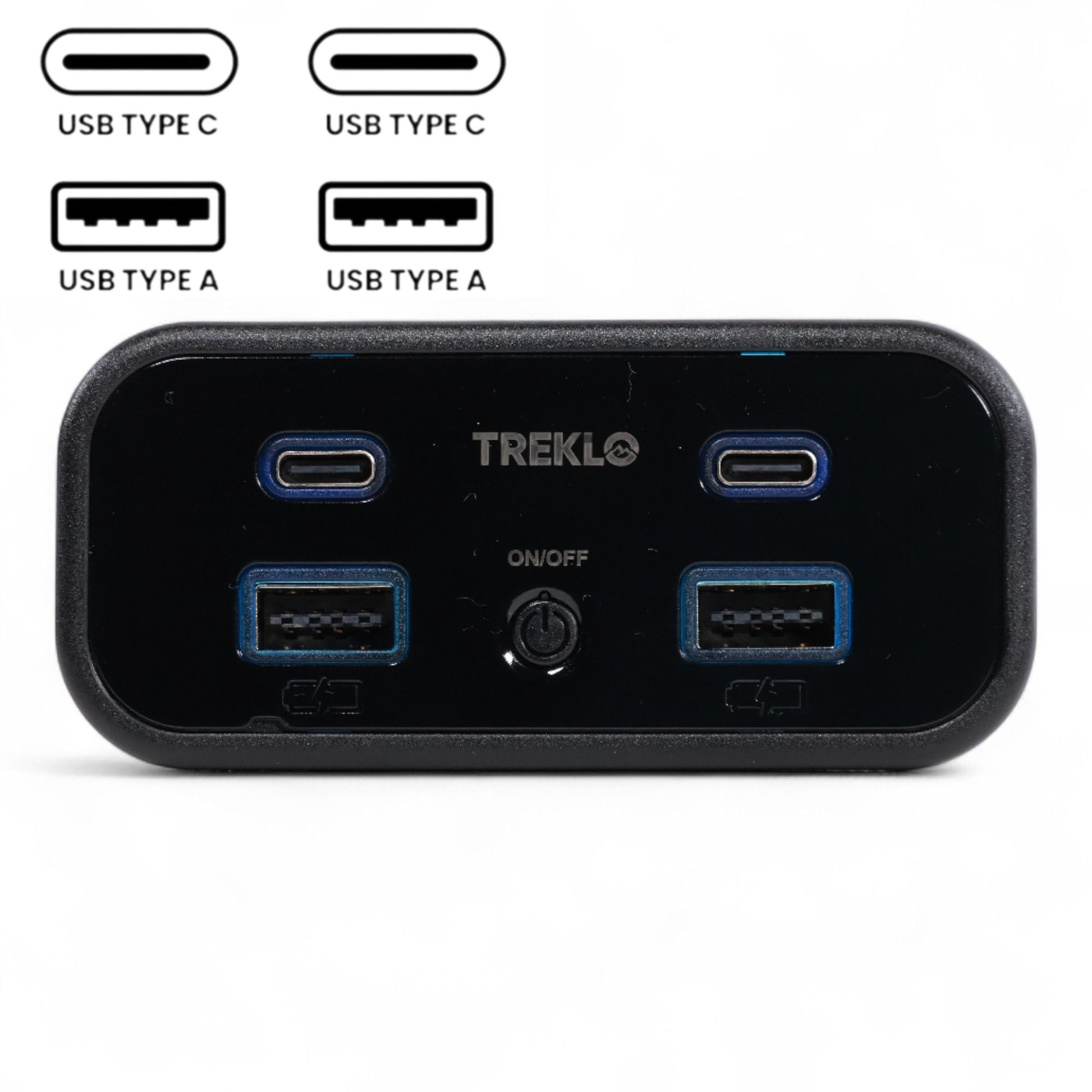 quad usb a and usb c recessed charger for campervans