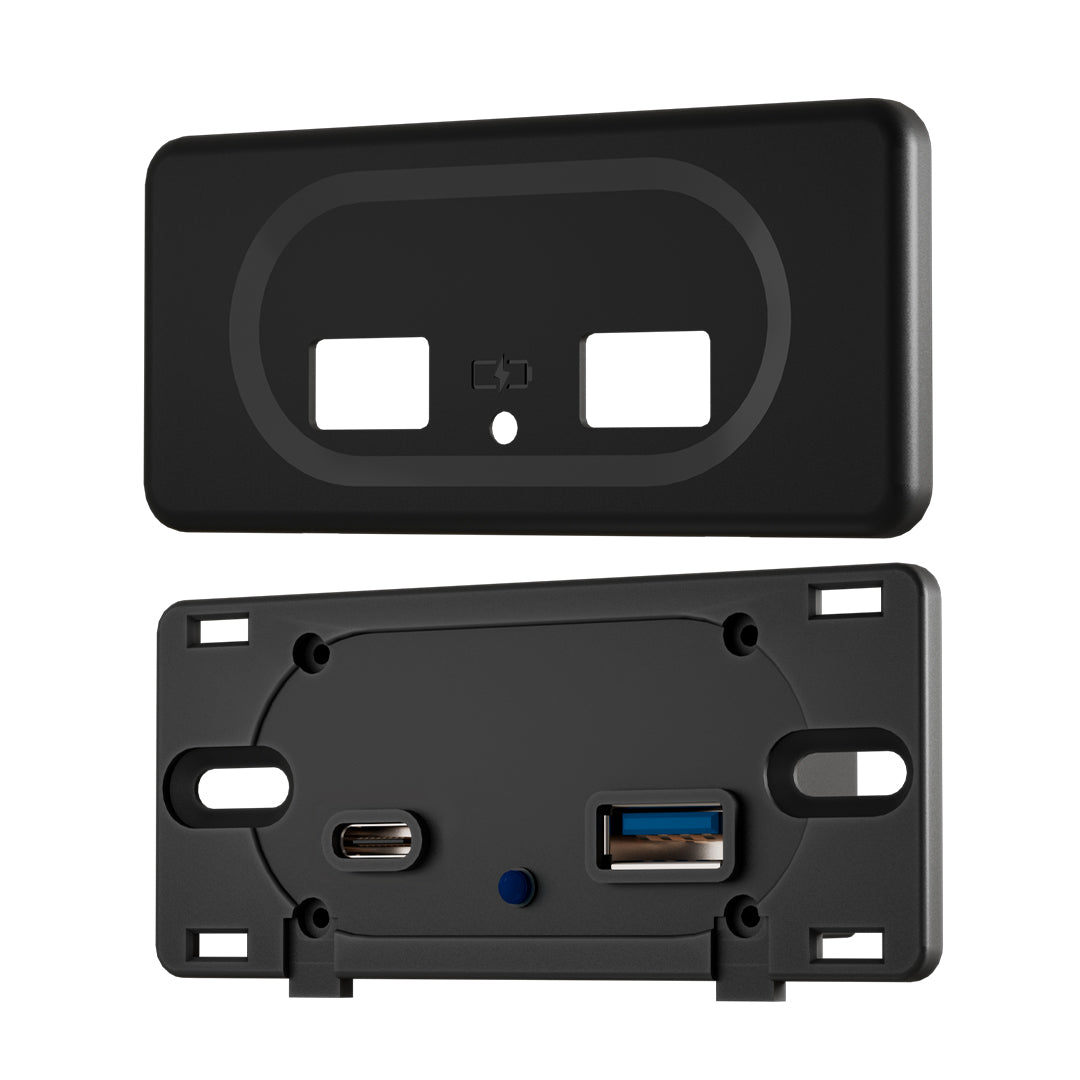 caravan recessed mount usb a and c charging point
