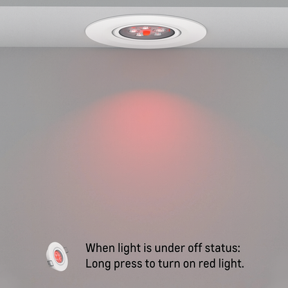 pair of white swivel downlights in neutral view