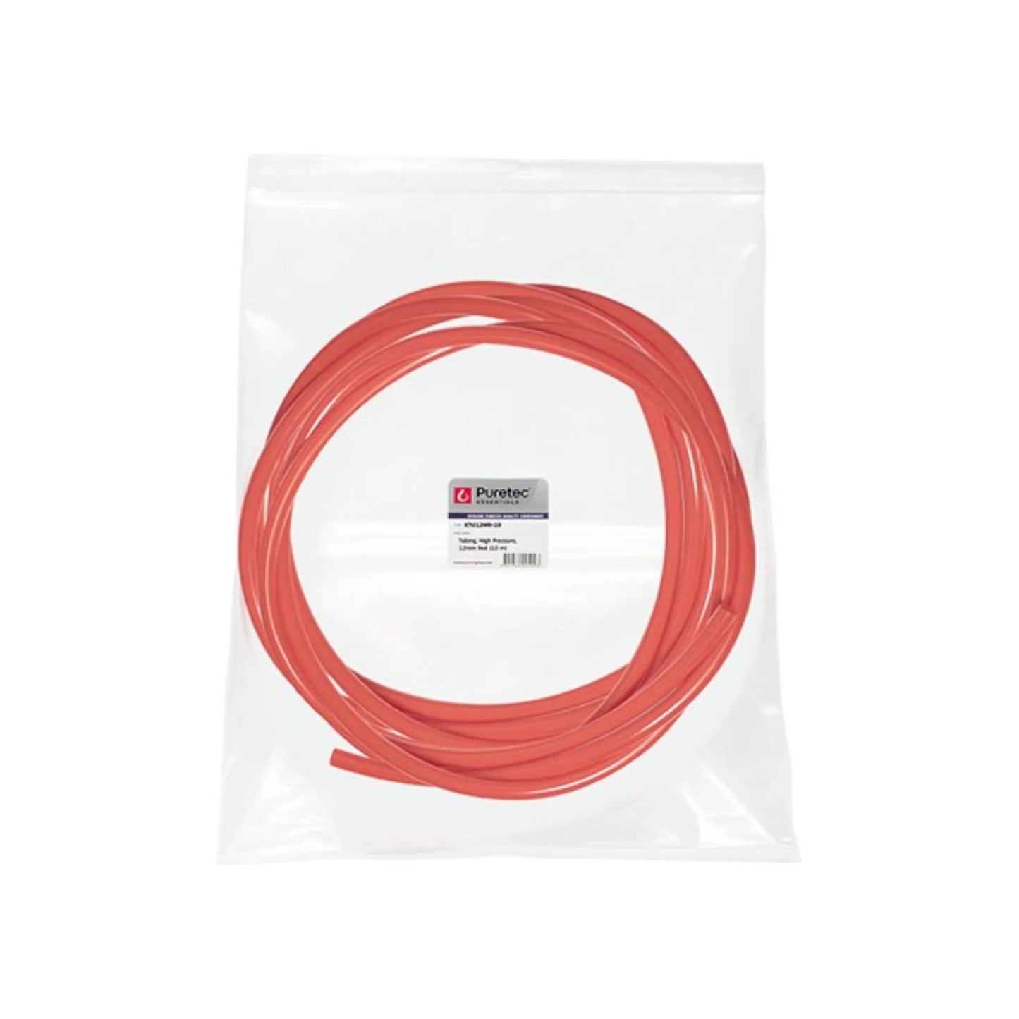 puretec red 12mm water tube 10m roll