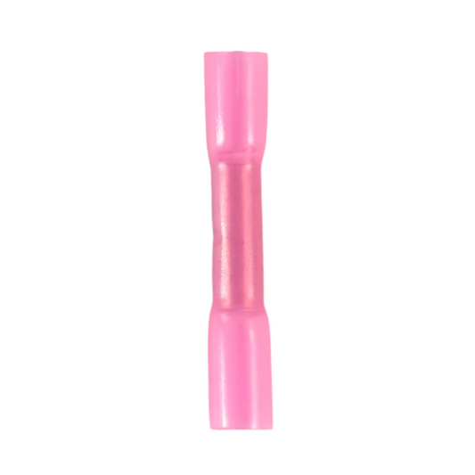 Red heat shrink butt splice connector (100 pack) for caravan, rv, and campervan waterproof 12v wiring joins