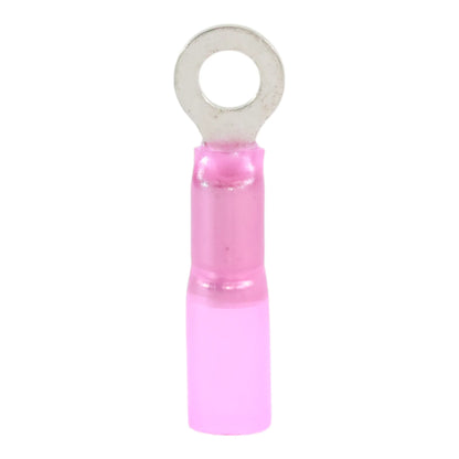 Red heat shrink ring terminal M4 (100 pack) for caravan, rv, and campervan waterproof 12v wiring connections