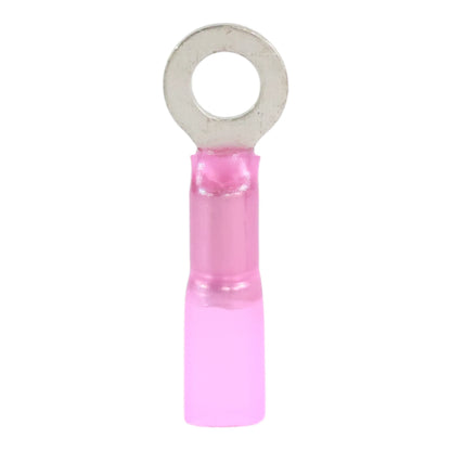 Red heat shrink ring terminal M5 (100 pack) for caravan, rv, and campervan waterproof 12v wiring connections