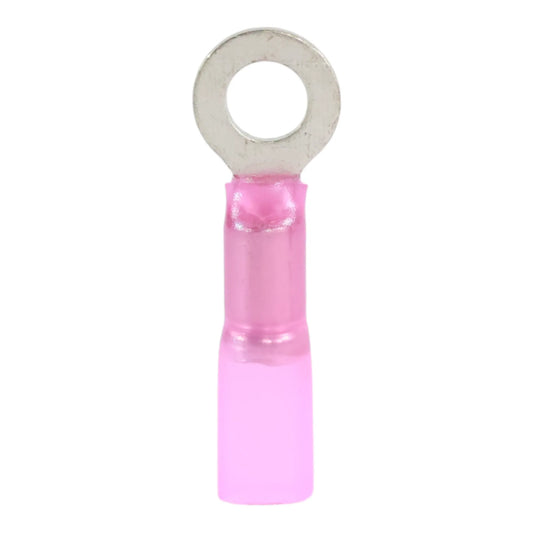Red heat shrink ring terminal M5 (100 pack) for caravan, rv, and campervan waterproof 12v wiring connections