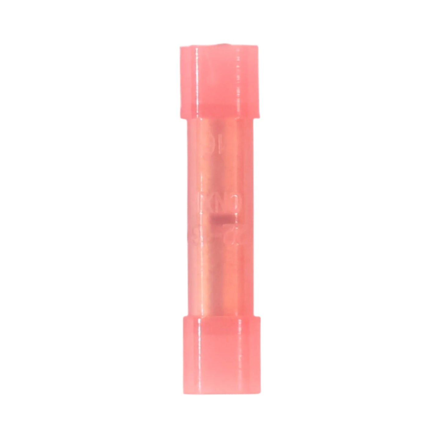 Red nylon insulated butt splice connector (100 pack) for caravan, rv, and campervan 12v wiring joins