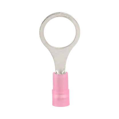Red nylon insulated ring terminal M10 (100 pack) for caravan, rv, and campervan 12v wiring connections