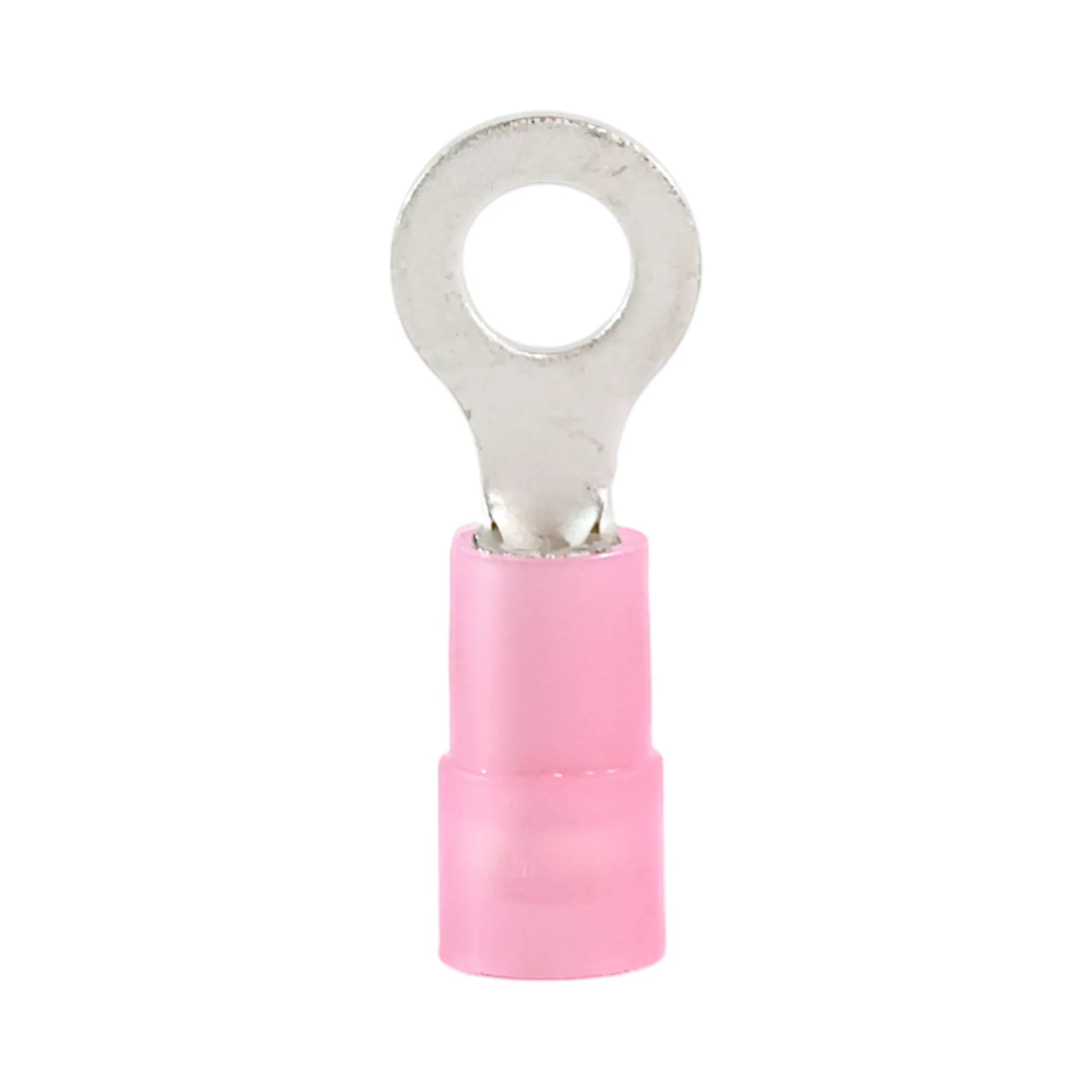 Red nylon insulated ring terminal M4 (100 pack) for caravan, rv, and campervan 12v wiring connections