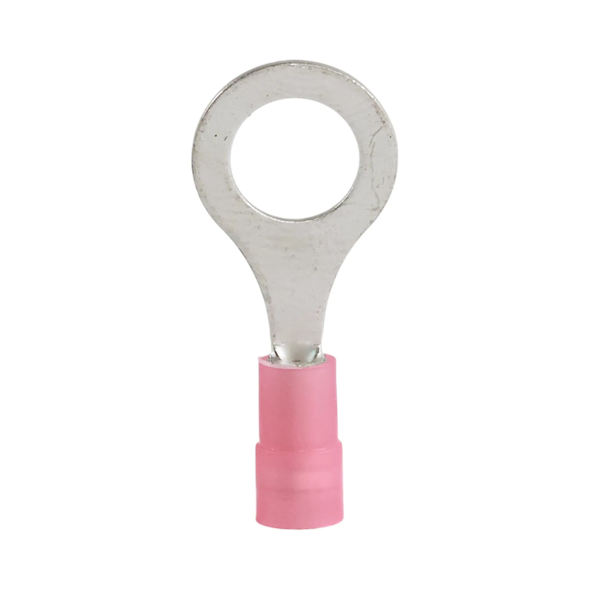 Red nylon insulated ring terminal M8 (100 pack) for caravan, rv, and campervan 12v wiring connections