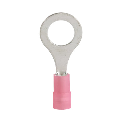 Red nylon insulated ring terminal M8 (100 pack) for caravan, rv, and campervan 12v wiring connections