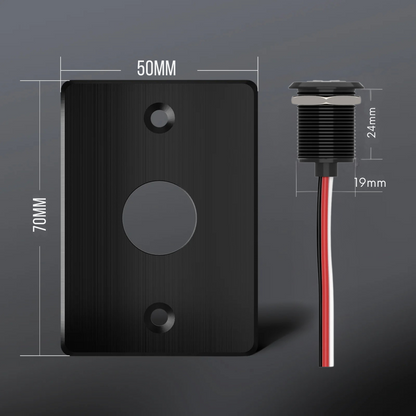 black LED dimmer control shown simply