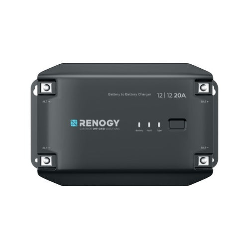 renogy 12v 20a dc to dc battery charger for caravan and rv dual battery systems