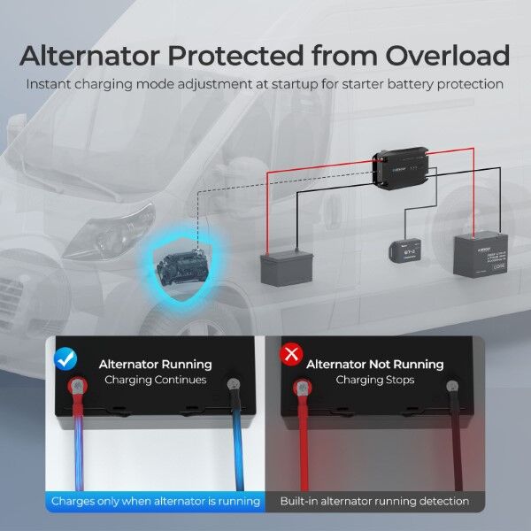 efficient renogy 12v 20a dc charger for dual battery management