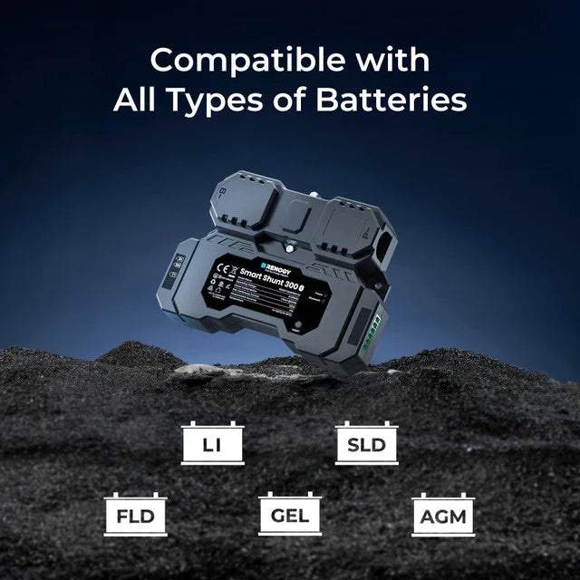 renogy smart battery shunt 300a for battery state and load management