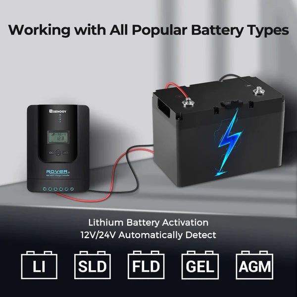 renogy 40amp mppt solar controller for caravan rv and off grid applications