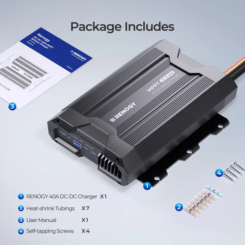dual input dc to dc charger for campervan solar systems