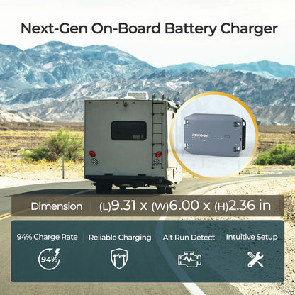 smart renogy dc to dc charger 40a for auxiliary and house batteries