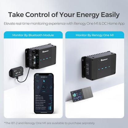 dual input renogy 50a dc2dc mppt charger for 12v battery management