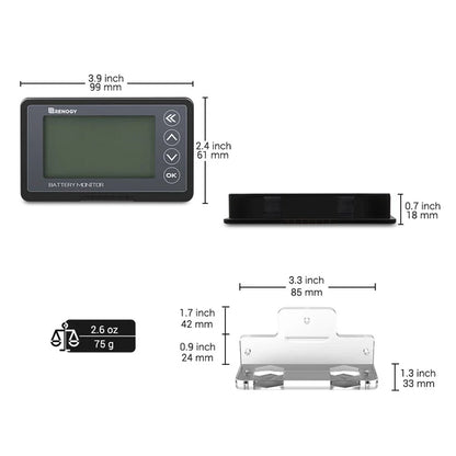 renogy 500a smart battery monitor with shunt for dc power systems