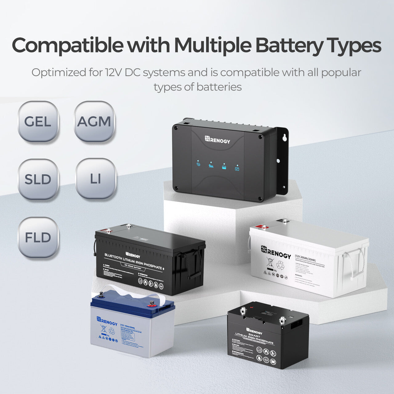 efficient renogy dcc50s 50amp mppt charger for solar and alternator charging